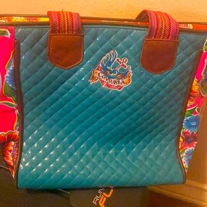 Consulate Turquoise Shoulder Tote